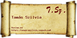 Tamás Szilvia névjegykártya